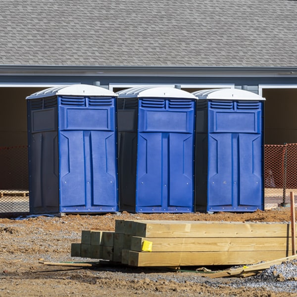 how often are the portable restrooms cleaned and serviced during a rental period in East Meredith New York